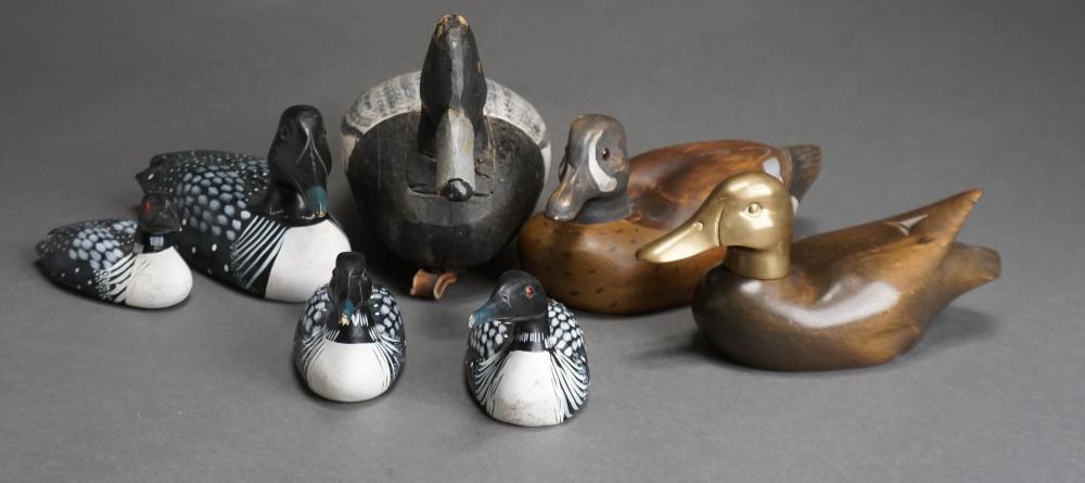 GROUP OF WOOD DUCK DECOYS, ONE
