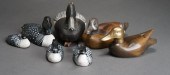 GROUP OF WOOD DUCK DECOYS, ONE
