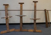 GROUP OF WOOD STANDING EASELS,