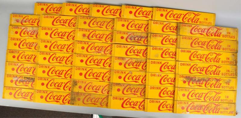 Group of Wooden Coca-Cola Case Side