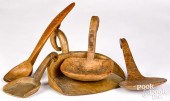 GROUP OF WOODENWARE, 19TH C.Gr