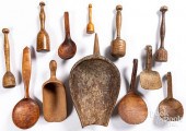 GROUP OF WOODENWARE, 19TH C.Gr