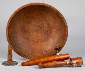 GROUP OF WOODENWARE, 19TH C.Gr