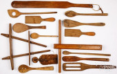 GROUP OF WOODENWARE, 19TH/20TH