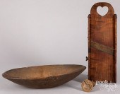 GROUP OF WOODENWARE, 19TH/20TH