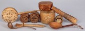 GROUP OF WOODENWARE, TO INCLUD