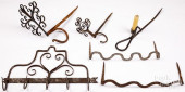 GROUP OF WROUGHT IRON, 18TH AN