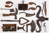 GROUP OF WROUGHT IRON AND META