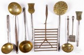 GROUP OF WROUGHT IRON COOKWARE