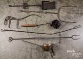 GROUP OF WROUGHT IRON FIRE TOO
