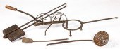 GROUP OF WROUGHT IRON FIREPLAC