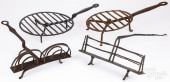 GROUP OF WROUGHT IRON HEARTH C