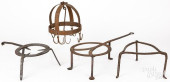 GROUP OF WROUGHT IRON HEARTH E