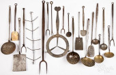 GROUP OF WROUGHT IRON LONG HAN