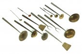 GROUP OF WROUGHT IRON UTENSILS