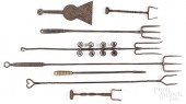 GROUP OF WROUGHT IRON UTENSILS