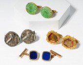 GROUP OF YELLOW GOLD AND SILVE