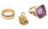 GROUP OF YELLOW GOLD JEWELRYGr