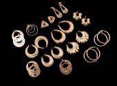 GROUP OF YELLOW GOLD LARGE EAR