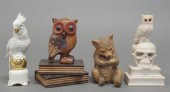 GROUP OF ZOOMORPHIC DESK ORNAM