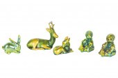 GROUP OF ZSOLNAY EOSIN FIGURES