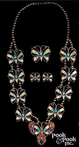 GROUP OF ZUNI INDIAN BUTTERFLY