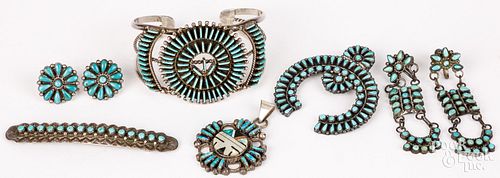 GROUP OF ZUNI INDIAN TURQUOISE