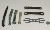 GROUP SEVEN CHINESE BRONZE CUR