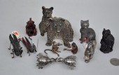 GROUP SILVER, METAL & WOOD FIG