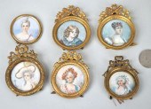 GROUP SIX PORTRAIT MINIATURES,