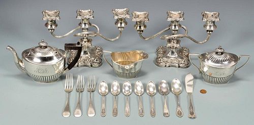 GROUP STERLING INCL GORHAM TEA