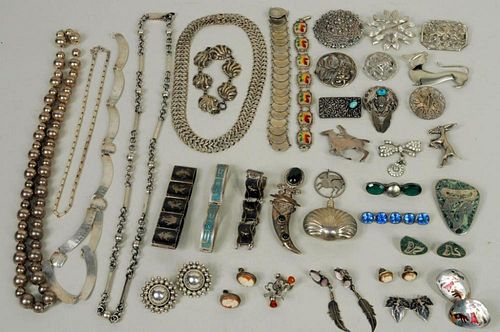 GROUP STERLING SILVER JEWELRY