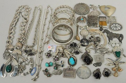 GROUP STERLING SILVER JEWELRY
