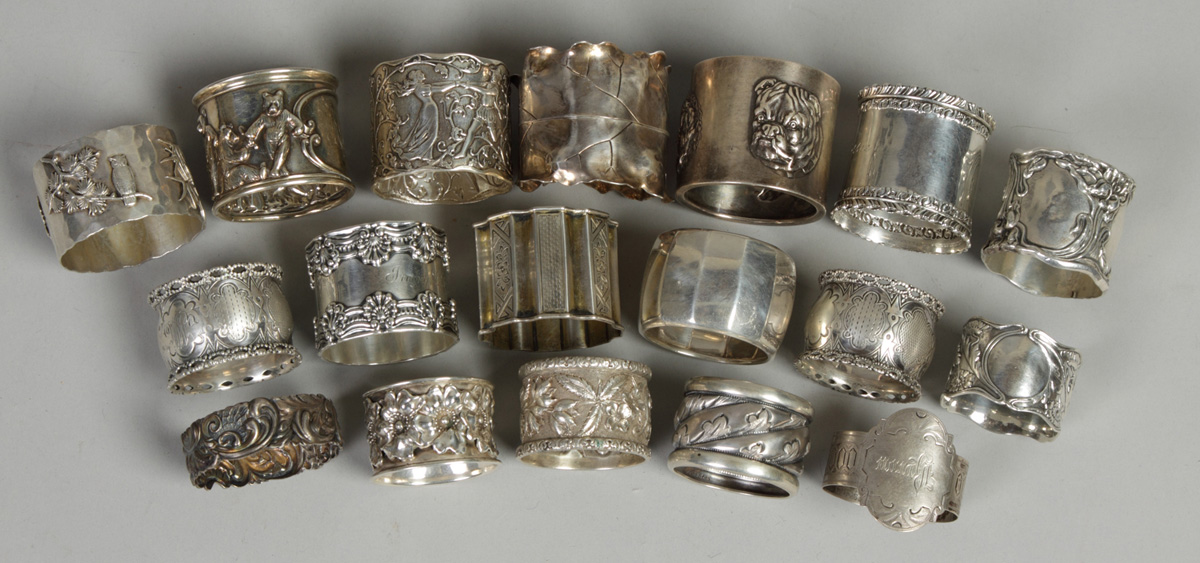 Group Sterling & silver napkin