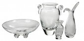 GROUP STEUBEN CRYSTALfour piec