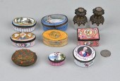 GROUP TEN SMALL ENAMEL, PORCEL