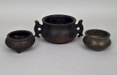 GROUP THREE CHINESE BRONZE BOW