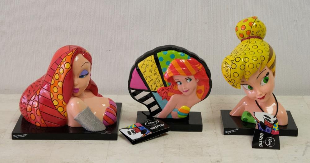 GROUP, THREE ENESCO BRITTO BUSTS