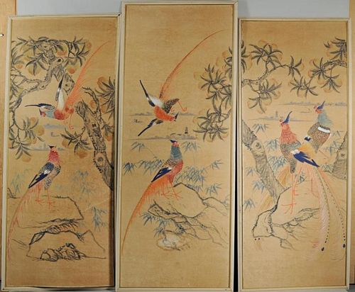 GROUP THREE FRAMED CHINESE