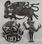 GROUP THREE HAITIAN FOLK ART S