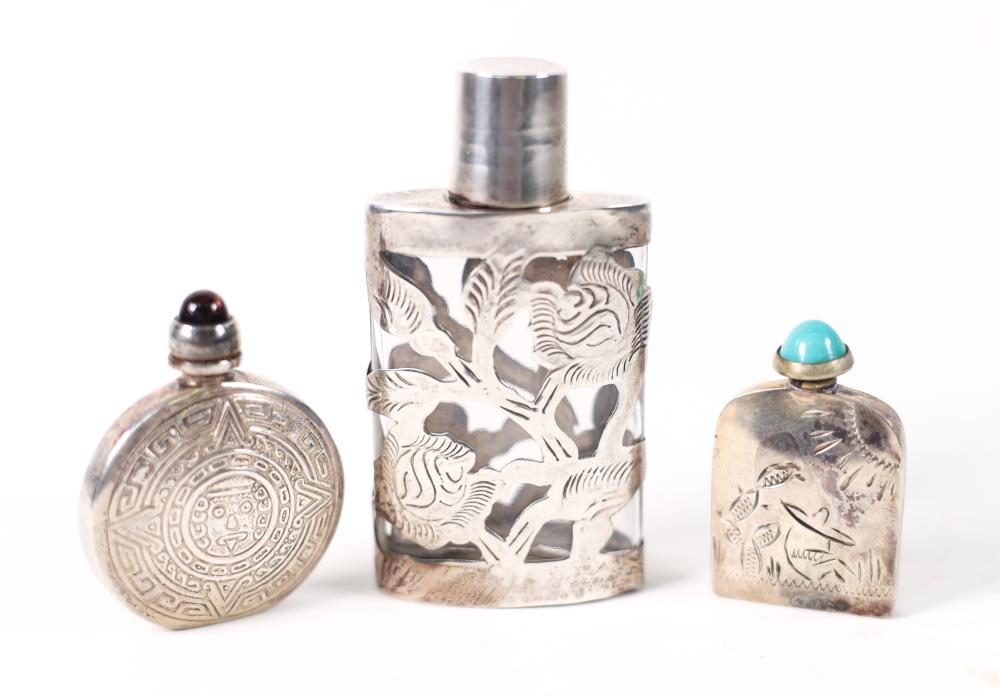GROUP, THREE MEXICAN STERLING