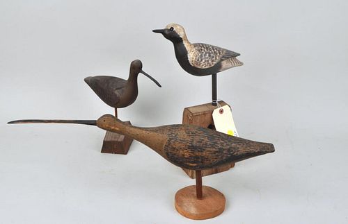GROUP THREE SIGNED, PAINTED WOOD