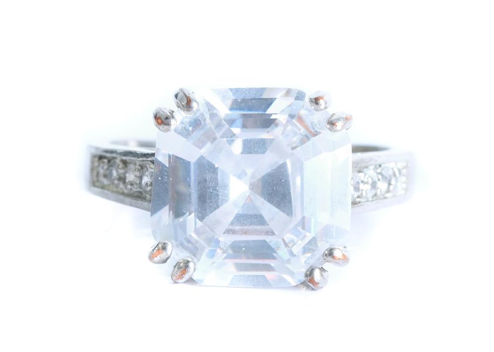 GROUP, THREE SILVER GEMSTONE
