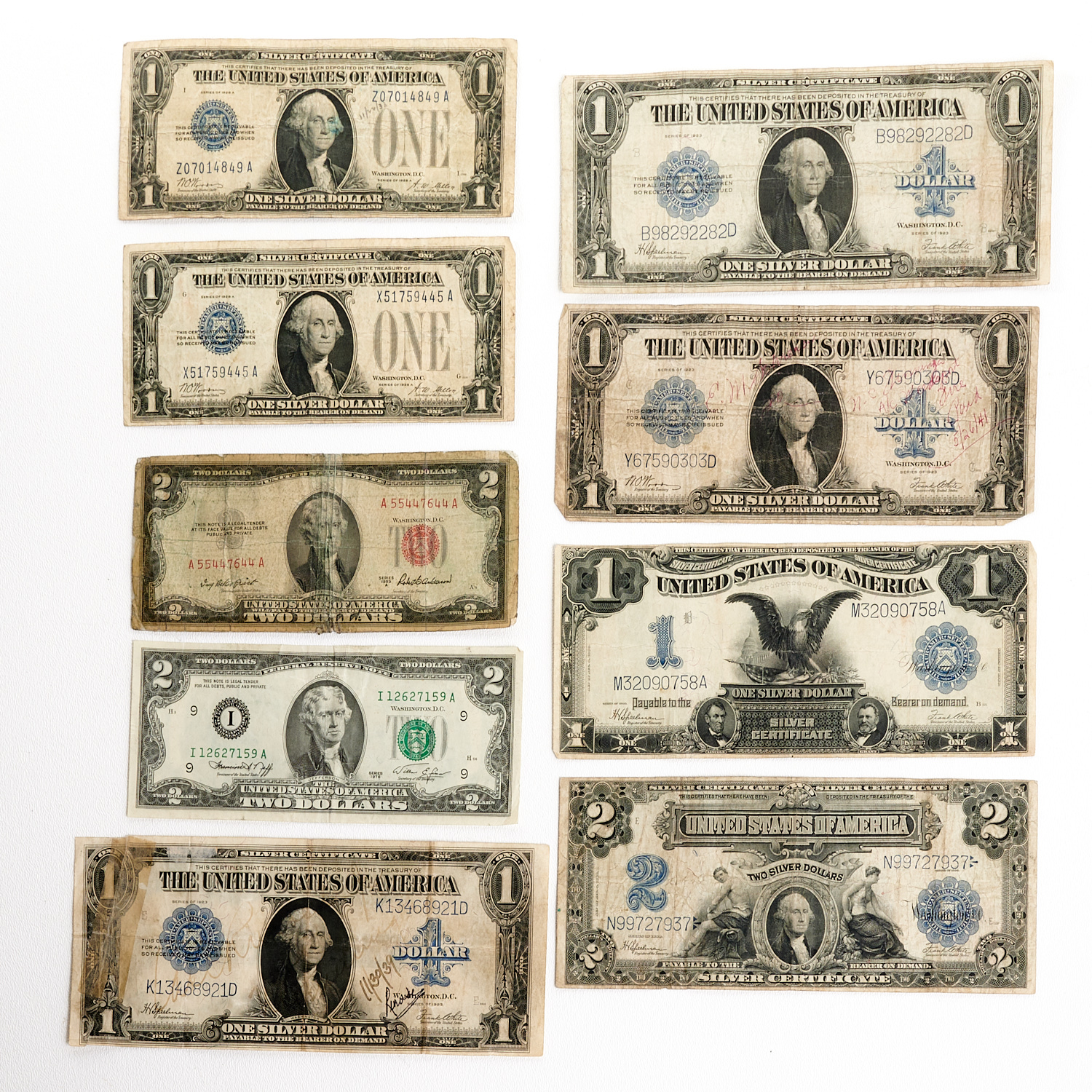 GROUP U.S. SILVER CERTIFICATES