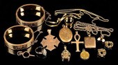 GROUP VINTAGE GOLD JEWELRY1st