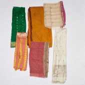 GROUP VINTAGE INDIAN SILK SARI