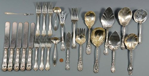 GROUP VINTAGE STERLING FLATWARE, 28