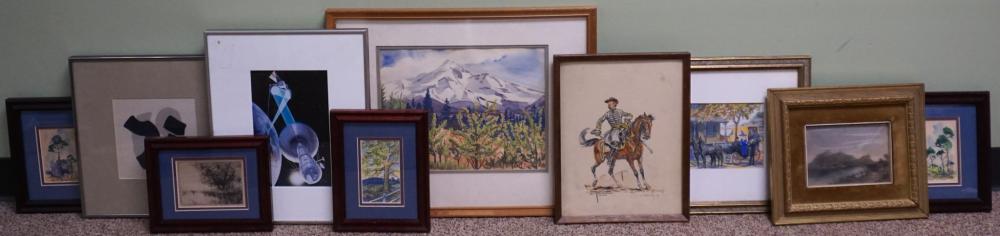 GROUP WITH 10 ASSORTED WORKS OF