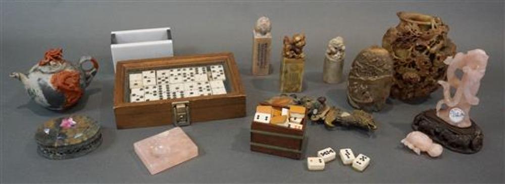 GROUP WITH ASIAN SOAPSTONE
