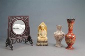 GROUP WITH ASIAN-TYPE DESK ART